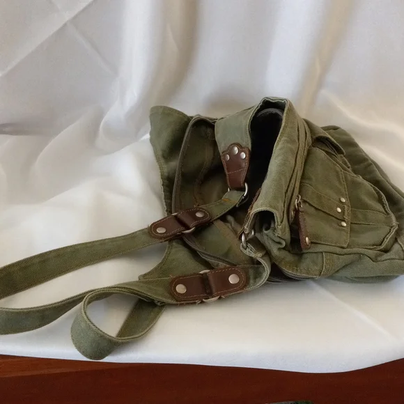 COPY - Women or men's army green cloth bag - Picture 8 of 9